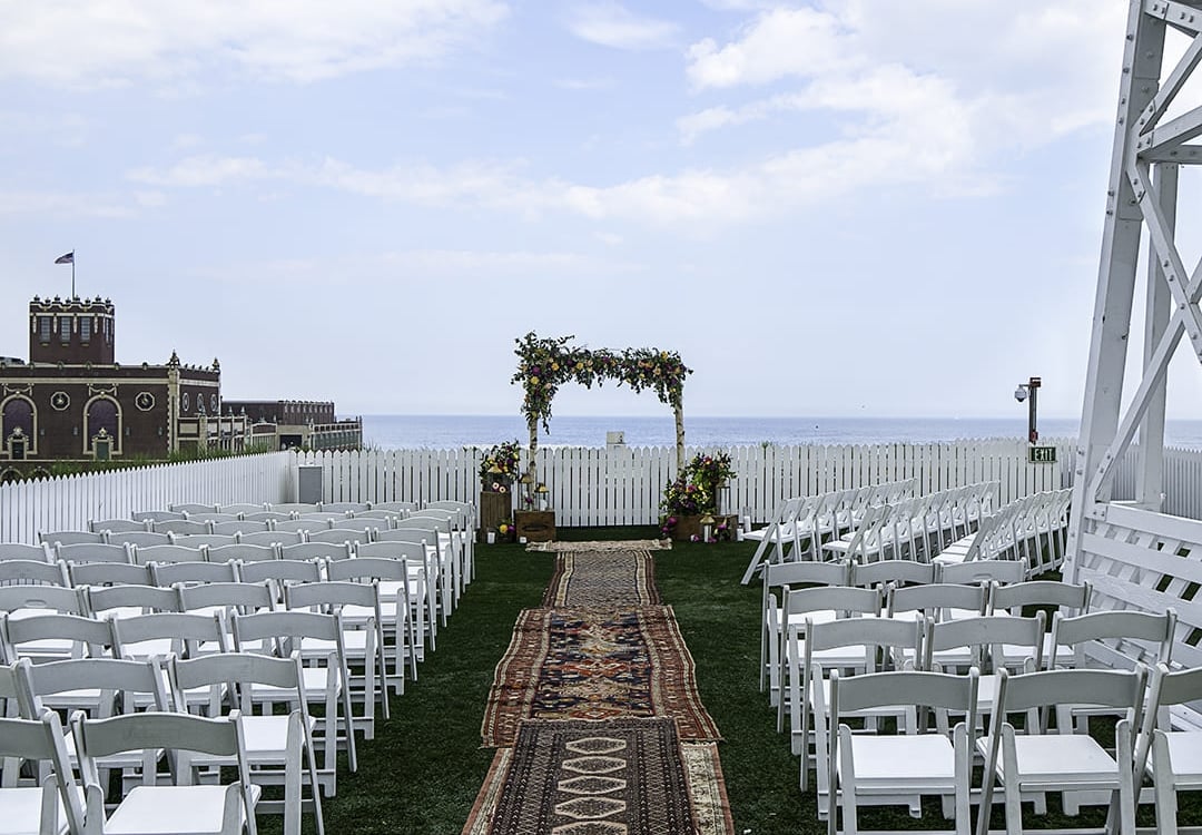 outdoor wedding setup