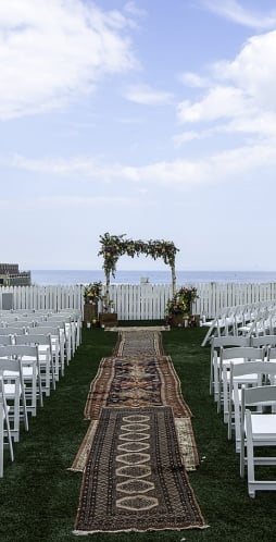 outdoor wedding setup