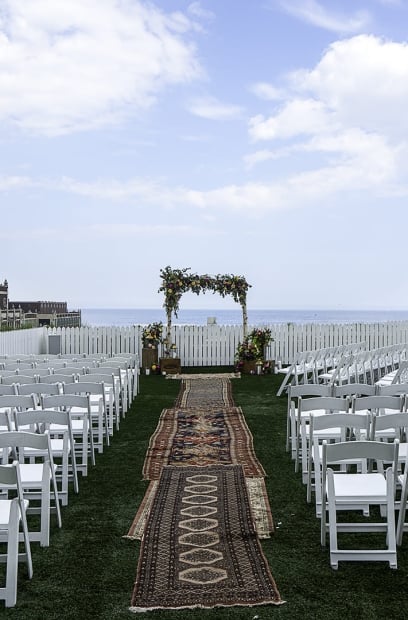 outdoor wedding setup