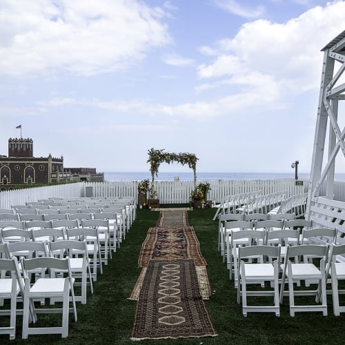 outdoor wedding setup