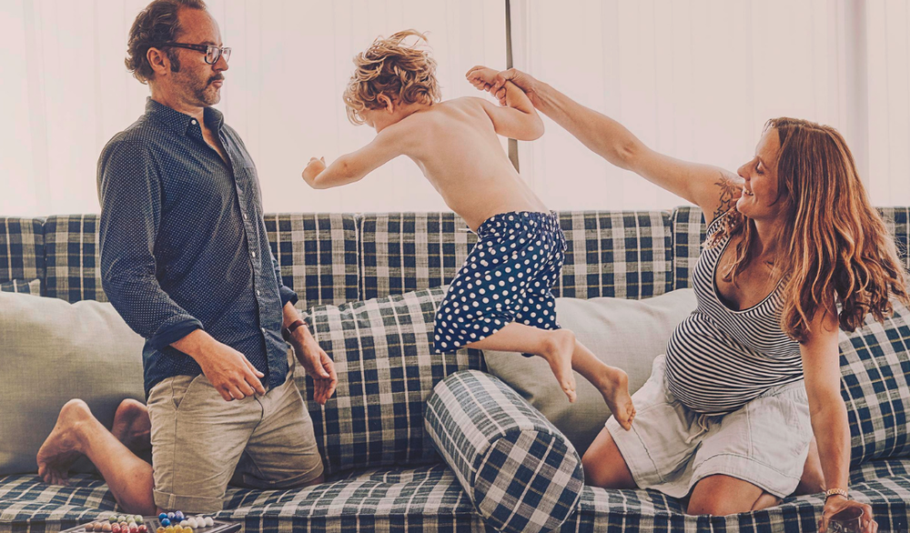 family playing together