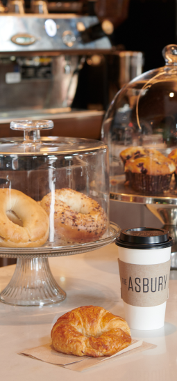 counter with baked goods