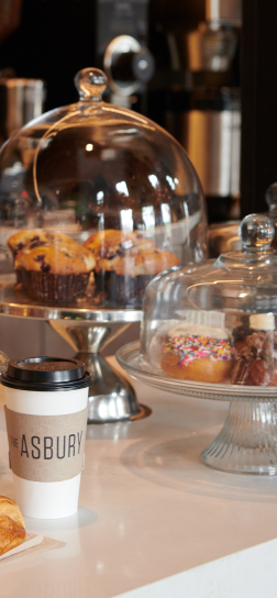 counter with baked goods