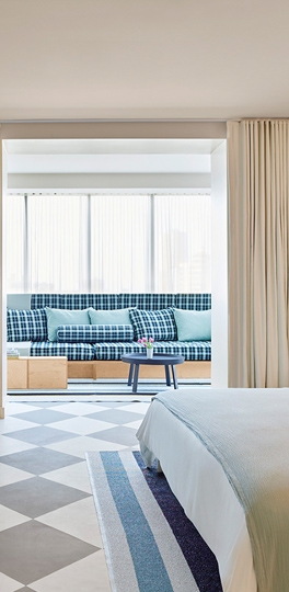 bedroom with separate sitting area