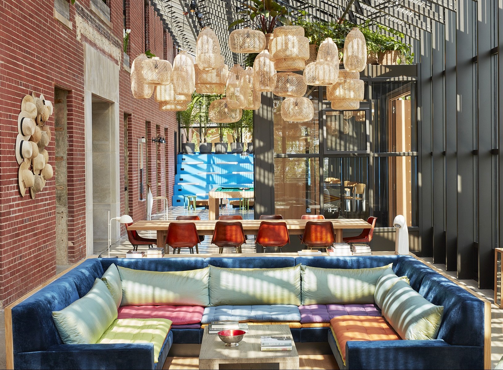 Seating area in the lobby at the asbury hotel